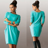 l Fashion Autumn Winter Women Dress New Casual Clothing Work Wear Office Party Dresses Long Sleeve Plus Size Vestidos
