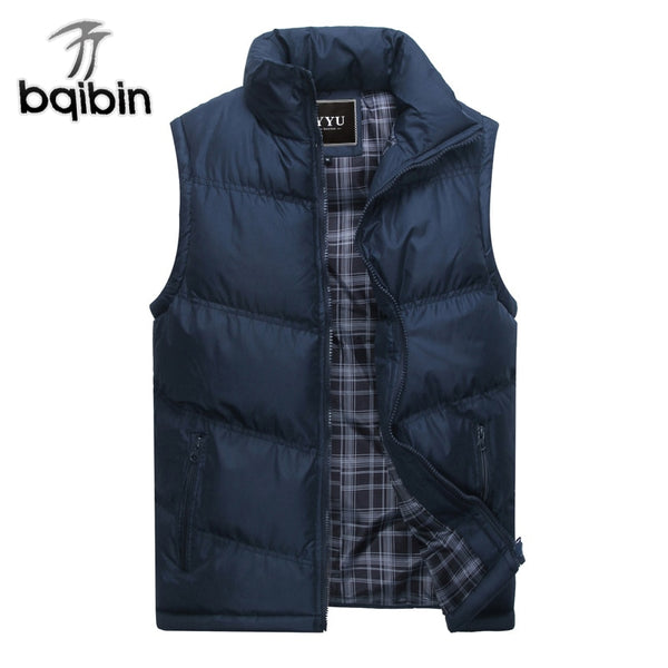 2019 New Brand Mens Jacket Sleeveless Vest Winter Fashion Casual Coats Male Cotton-Padded Men's Vest Men Thicken Waistcoat 3XL