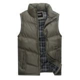 2019 New Brand Mens Jacket Sleeveless Vest Winter Fashion Casual Coats Male Cotton-Padded Men's Vest Men Thicken Waistcoat 3XL
